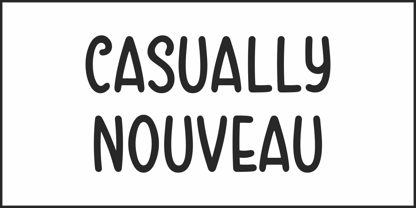 Przykładowa czcionka Casually Nouveau JNL #5
